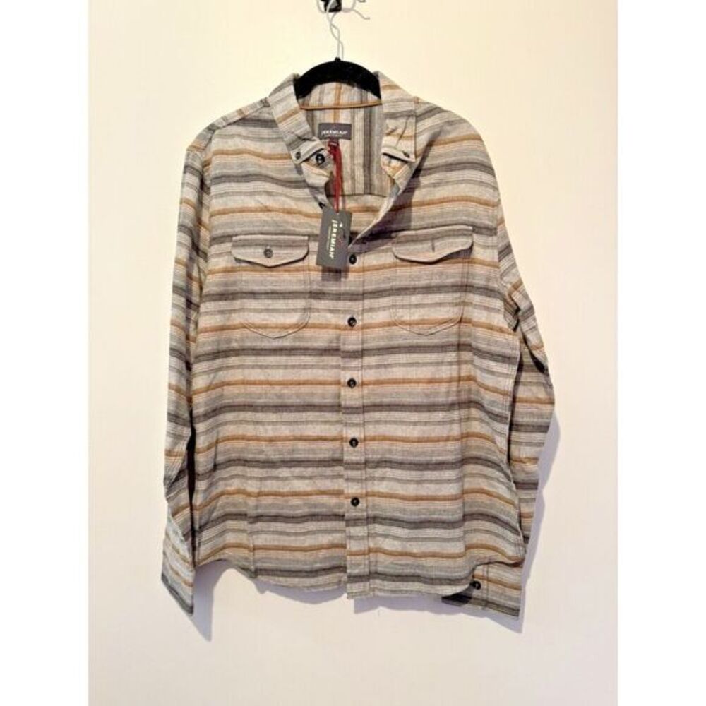 Jeremiah American Legacy Shirt Men's Medium Brown‎ Long Sleeve Button Down NEW